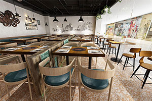 小型火鍋店裝修設(shè)計(jì)全景案例