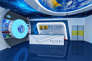 雄孩子機器人科技館展廳裝修設(shè)計全景